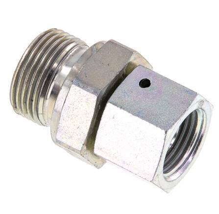 G 1/2'' x G 3/4'' F/M Zinc plated Steel Reducing Adapter 300 Bar - Hydraulic