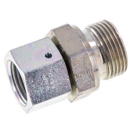 G 1/2'' x G 3/4'' F/M Zinc plated Steel Reducing Adapter 300 Bar - Hydraulic