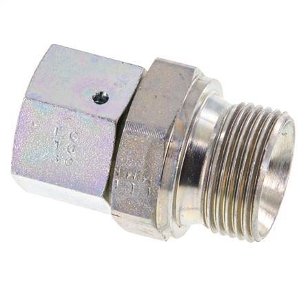 G 1/2'' x G 3/4'' F/M Zinc plated Steel Reducing Adapter 300 Bar - Hydraulic