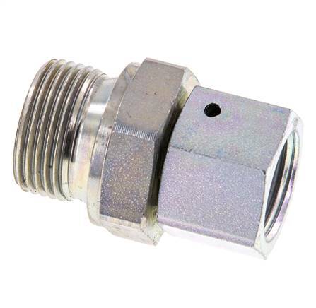 G 1/2'' x G 3/4'' F/M Zinc plated Steel Reducing Adapter 300 Bar - Hydraulic