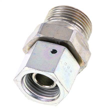 G 1/2'' x G 3/4'' F/M Zinc plated Steel Reducing Adapter 300 Bar - Hydraulic