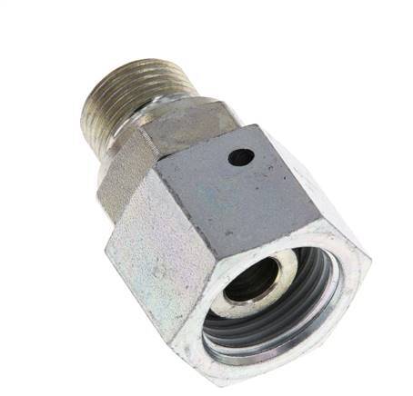 G 1/2'' x G 3/8'' F/M Zinc plated Steel Reducing Adapter 300 Bar - Hydraulic