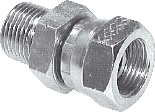 G 3/8'' F/M Zinc plated Steel Reducing Adapter 325 Bar - Hydraulic [2 Pieces]