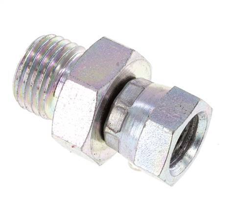 G 1/8'' x G 1/4'' F/M Zinc plated Steel Reducing Adapter 350 Bar - Hydraulic