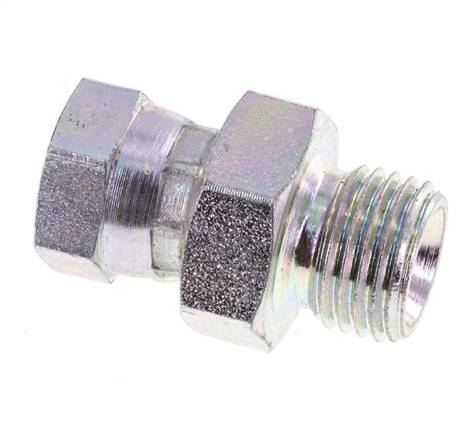 G 1/8'' x G 1/4'' F/M Zinc plated Steel Reducing Adapter 350 Bar - Hydraulic