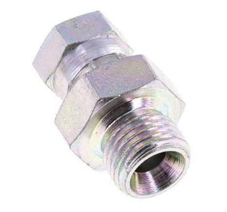 G 1/8'' x G 1/4'' F/M Zinc plated Steel Reducing Adapter 350 Bar - Hydraulic