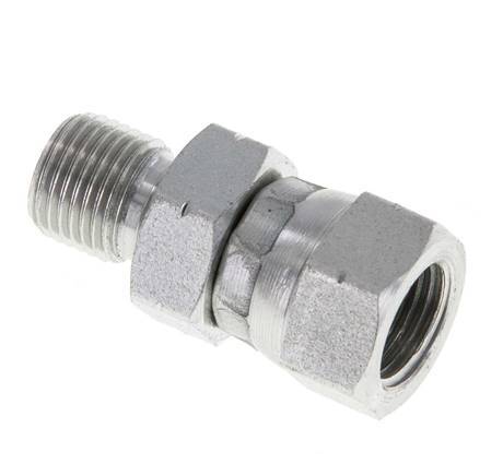G 1/8'' F/M Zinc plated Steel Reducing Adapter 400 Bar - Hydraulic