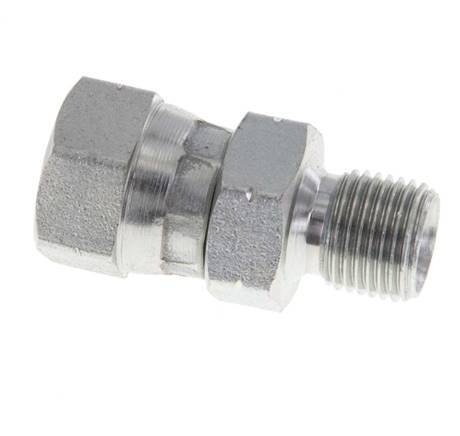 G 1/8'' F/M Zinc plated Steel Reducing Adapter 400 Bar - Hydraulic