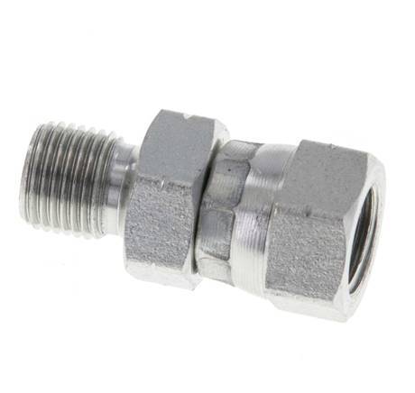 G 1/8'' F/M Zinc plated Steel Reducing Adapter 400 Bar - Hydraulic