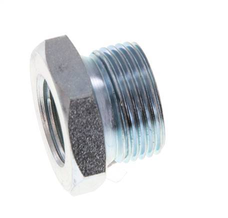 G 3/8'' x M22x1.5 F/M Zinc plated Steel Reducing Ring 250 Bar - Hydraulic