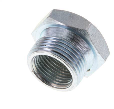 G 3/8'' x M22x1.5 F/M Zinc plated Steel Reducing Ring 250 Bar - Hydraulic