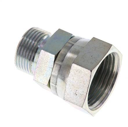 G 1'' x G 3/4'' F/M Zinc plated Steel Reducing Adapter 150 Bar - Hydraulic