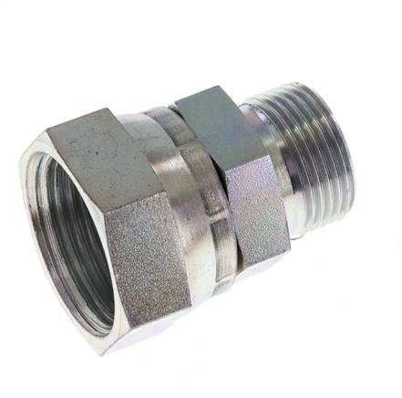 G 1'' x G 3/4'' F/M Zinc plated Steel Reducing Adapter 150 Bar - Hydraulic