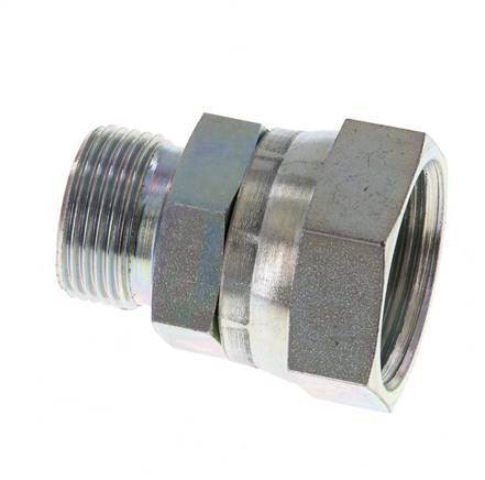 G 1'' x G 3/4'' F/M Zinc plated Steel Reducing Adapter 150 Bar - Hydraulic