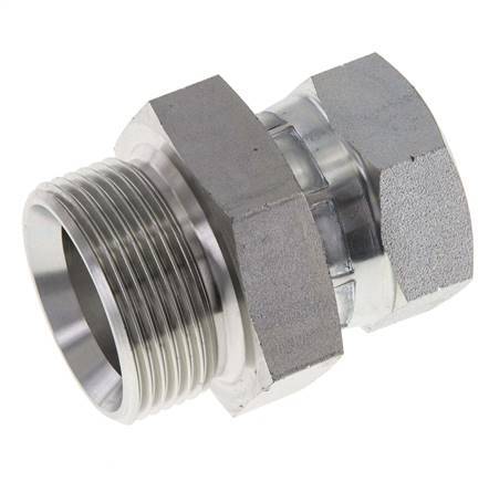 G 1'' x G 1 1/4'' F/M Zinc plated Steel Reducing Adapter 150 Bar - Hydraulic