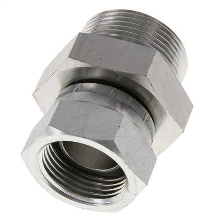 G 1'' x G 1 1/4'' F/M Zinc plated Steel Reducing Adapter 150 Bar - Hydraulic
