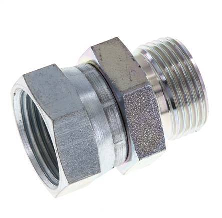 G 1'' F/M Zinc plated Steel Reducing Adapter 150 Bar - Hydraulic