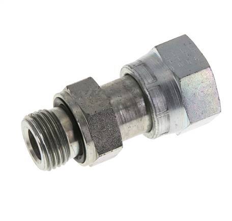 UNS 1''-14 x G 1/2'' F/M Zinc plated Steel Reducing Adapter ORFS 400 Bar - Hydraulic