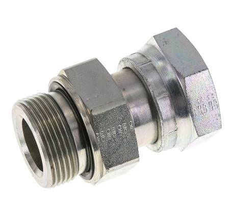 UN 1-11/16''-12 x G 1 1/4'' F/M Zinc plated Steel Reducing Adapter ORFS 250 Bar - Hydraulic