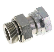 UN 1-11/16''-12 x G 1 1/4'' F/M Zinc plated Steel Reducing Adapter ORFS 250 Bar - Hydraulic
