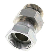 UN 1-11/16''-12 x G 1 1/4'' F/M Zinc plated Steel Reducing Adapter ORFS 250 Bar - Hydraulic