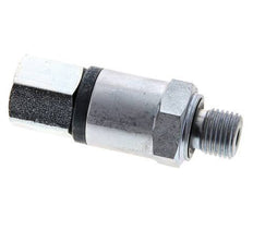 G 1/4'' F/M Zinc plated Steel Swivel Joint 500 Bar - Hydraulic - High-pressure