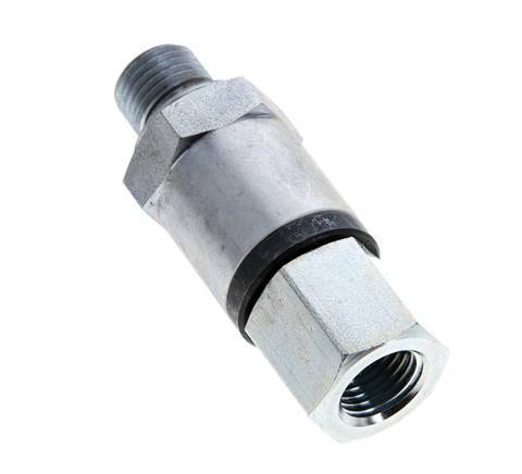 G 1/4'' F/M Zinc plated Steel Swivel Joint 500 Bar - Hydraulic - High-pressure