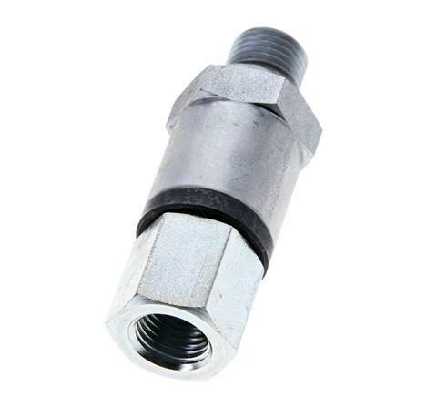 G 1/4'' F/M Zinc plated Steel Swivel Joint 500 Bar - Hydraulic - High-pressure