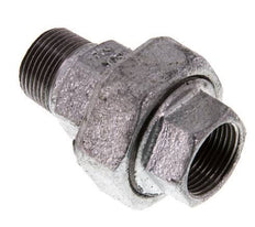 Rp 3/4'' x R 3/4'' F/M Zinc plated Cast iron Double Nipple 3-pieces with Conically sealing 25 Bar