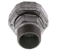 Rp 1 1/4'' x R 1 1/4'' F/M Zinc plated Cast iron Double Nipple 3-pieces with Conically sealing 25 Bar