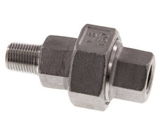 Rp 1/8'' x R 1/8'' F/M Stainless steel Double Nipple 3-pieces with Conically sealing 16 Bar