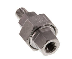 Rp 1/8'' x R 1/8'' F/M Stainless steel Double Nipple 3-pieces with Conically sealing 16 Bar