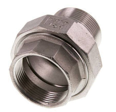 Rp 1 1/2'' x R 1 1/2'' F/M Stainless steel Double Nipple 3-pieces with Conically sealing 16 Bar