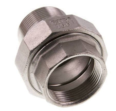 Rp 1 1/2'' x R 1 1/2'' F/M Stainless steel Double Nipple 3-pieces with Conically sealing 16 Bar