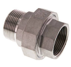 Rp 1 1/4'' x R 1 1/4'' F/M Stainless steel Double Nipple 3-pieces with Conically sealing 16 Bar