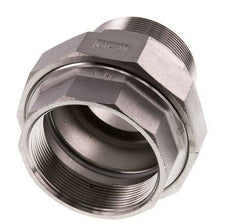 Rp 2 1/2'' x R 2 1/2'' F/M Stainless steel Double Nipple 3-pieces with Flat sealing 16 Bar