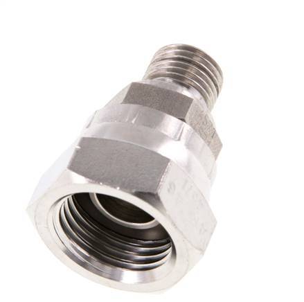 G 1/2'' x G 1/4'' F/M Stainless steel Reducing Adapter 300 Bar - Hydraulic
