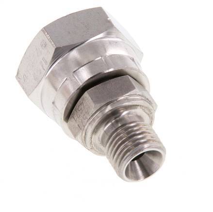 G 1/2'' x G 1/4'' F/M Stainless steel Reducing Adapter 300 Bar - Hydraulic