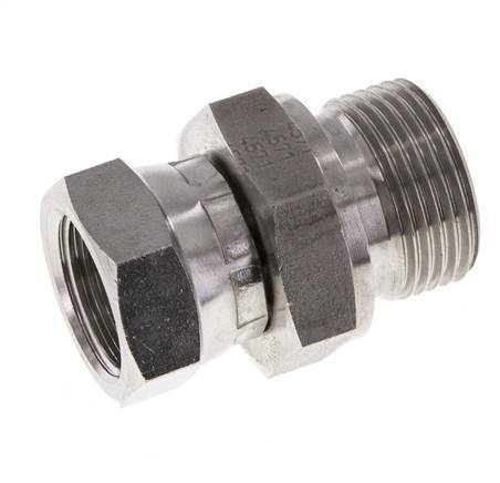 G 1/2'' x G 3/4'' F/M Stainless steel Reducing Adapter 300 Bar - Hydraulic