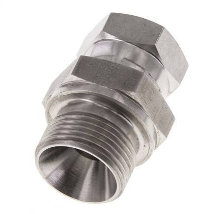 G 1/2'' x G 3/4'' F/M Stainless steel Reducing Adapter 300 Bar - Hydraulic