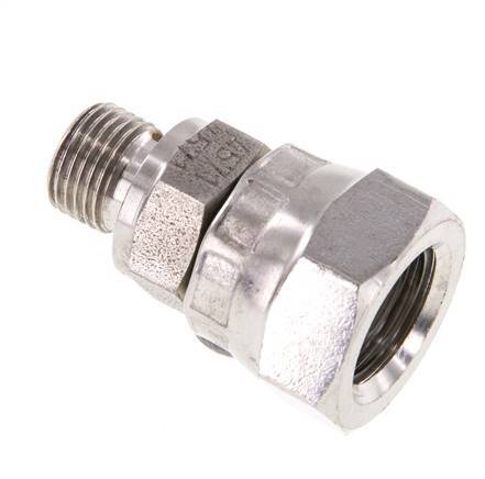 G 1/4'' x G 1/8'' F/M Stainless steel Reducing Adapter 400 Bar - Hydraulic