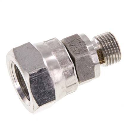 G 1/4'' x G 1/8'' F/M Stainless steel Reducing Adapter 400 Bar - Hydraulic