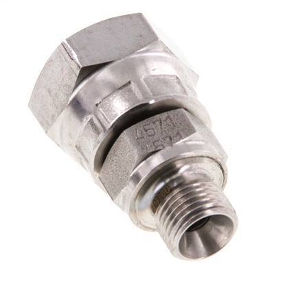 G 1/4'' x G 1/8'' F/M Stainless steel Reducing Adapter 400 Bar - Hydraulic