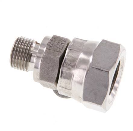 G 1/4'' x G 1/8'' F/M Stainless steel Reducing Adapter 400 Bar - Hydraulic