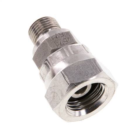 G 1/4'' x G 1/8'' F/M Stainless steel Reducing Adapter 400 Bar - Hydraulic