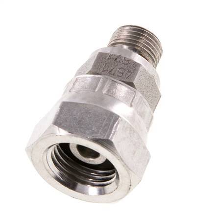 G 1/4'' x G 1/8'' F/M Stainless steel Reducing Adapter 400 Bar - Hydraulic