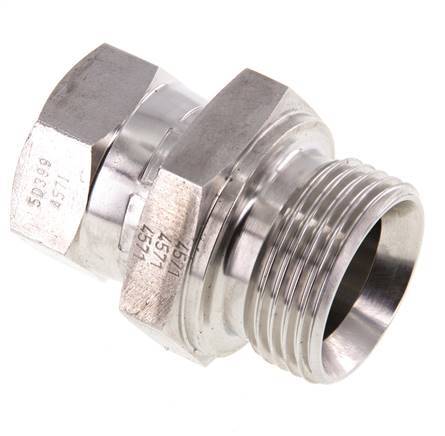 G 3/4'' x G 1'' F/M Stainless steel Reducing Adapter 175 Bar - Hydraulic