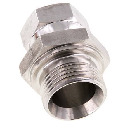 G 3/4'' x G 1'' F/M Stainless steel Reducing Adapter 175 Bar - Hydraulic