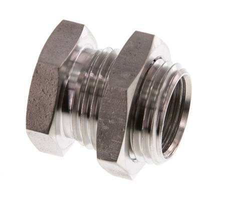 G 3/8'' x G 1/2'' F/M Stainless steel Bulkhead Fitting 40 Bar