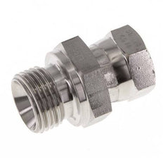 G 3/8'' x G 1/2'' F/M Stainless steel Reducing Adapter 350 Bar - Hydraulic